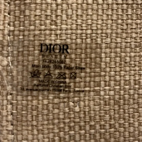 DIOR Around The World Straw Tote Bag NIB Christian Dior Parfums Beauty - Picture 12 of 15
